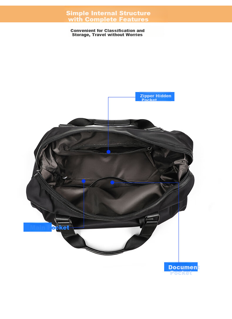 Viney Travel Bag for Men And Women, Large Capacity Handheld Gym Bag, Sports Bag, Trendy Shoulder Crossbody Short Trip Luggage Bag 2
