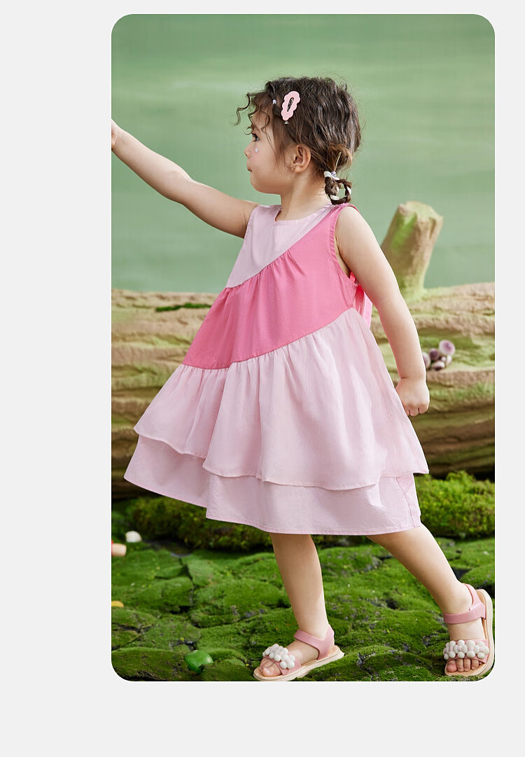 ASK JUNIOR Girls' Sleeveless Summer Dress, Baby Vacation Princess Dress 7