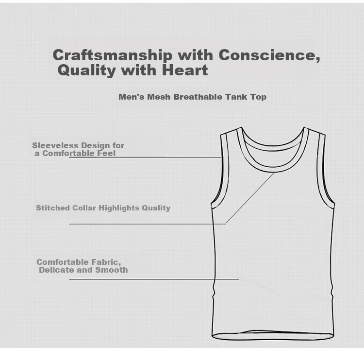 LangSha Sleeveless Tank Top Vest for Men, Ice Silk Undershirt, Thin Mesh Quick-Dry Sports Fitness Undershirt, 3-Pack 10