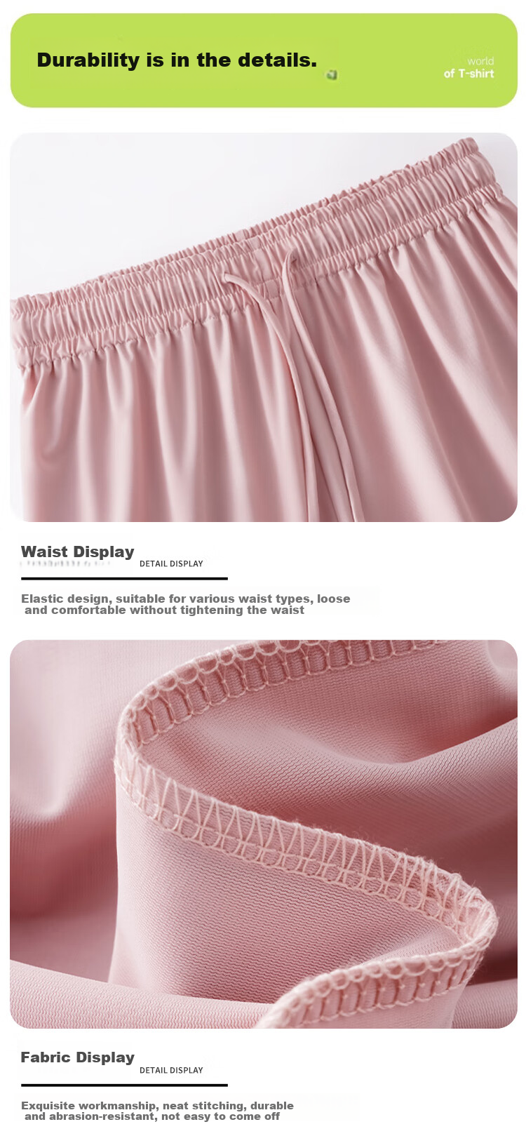 Baleno Women's Ice Silk Sun Protection Pants Summer Thin High Waist Draped Straight Wide Leg Casual Loose Trousers 13