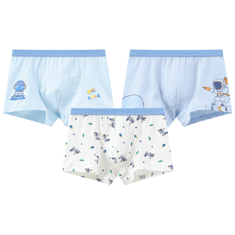 Hodo Boys' Cotton Boxer Briefs A-Class Antibacterial Youth Four-Point Shorts K4071 130