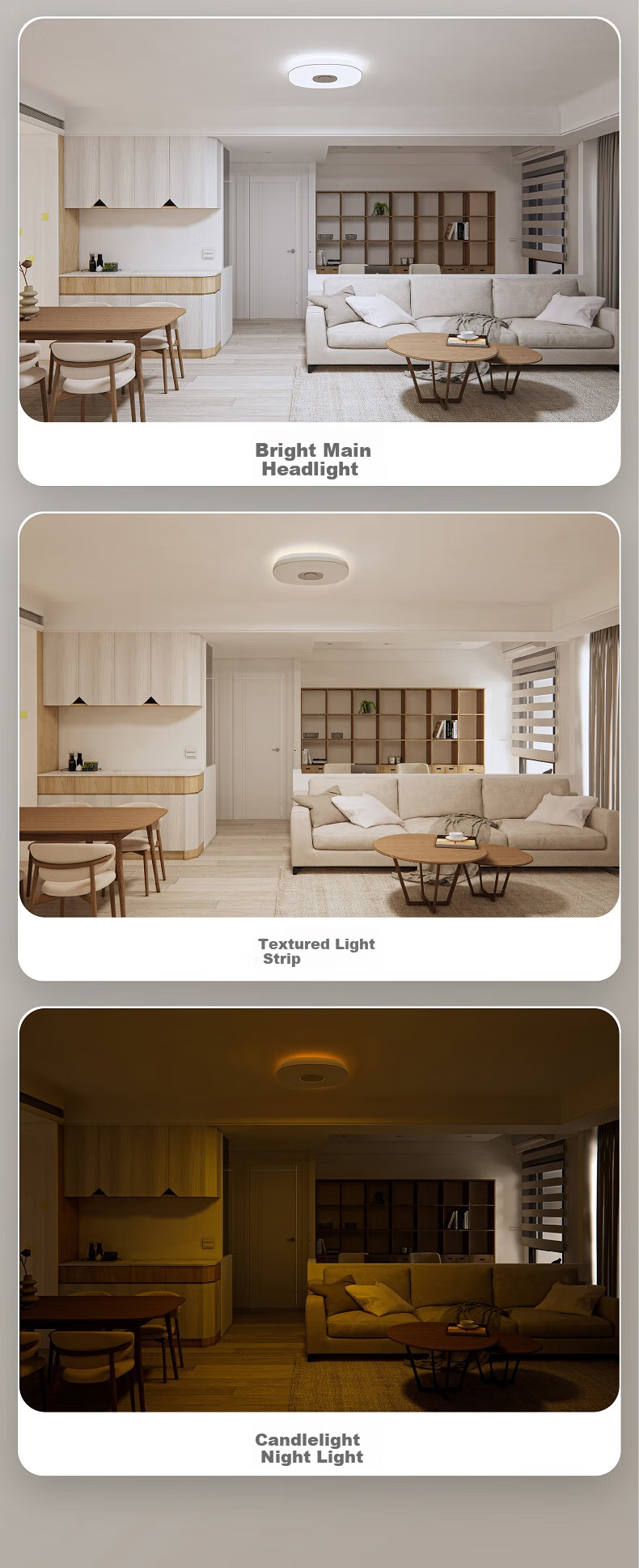 BenQ Aora Ceiling Light, Eye-Protecting Full-Spectrum LED, Soft Lighting for Living Room, Intelligent Voice Control, All-Inclusive Price 3