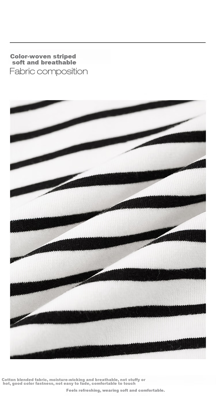 Inman Casual Striped Shoulder T-Shirt Summer Women's Design Polo Collar Slim Fit Short Sleeve Star Black XL 8