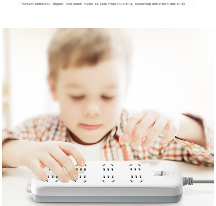 BULL New National Standard Power Strip, Extension Cord/Power Bar/Power Strip/Power Board/Extension Cord, 8 Outlets, GN-S1080, 3m 7