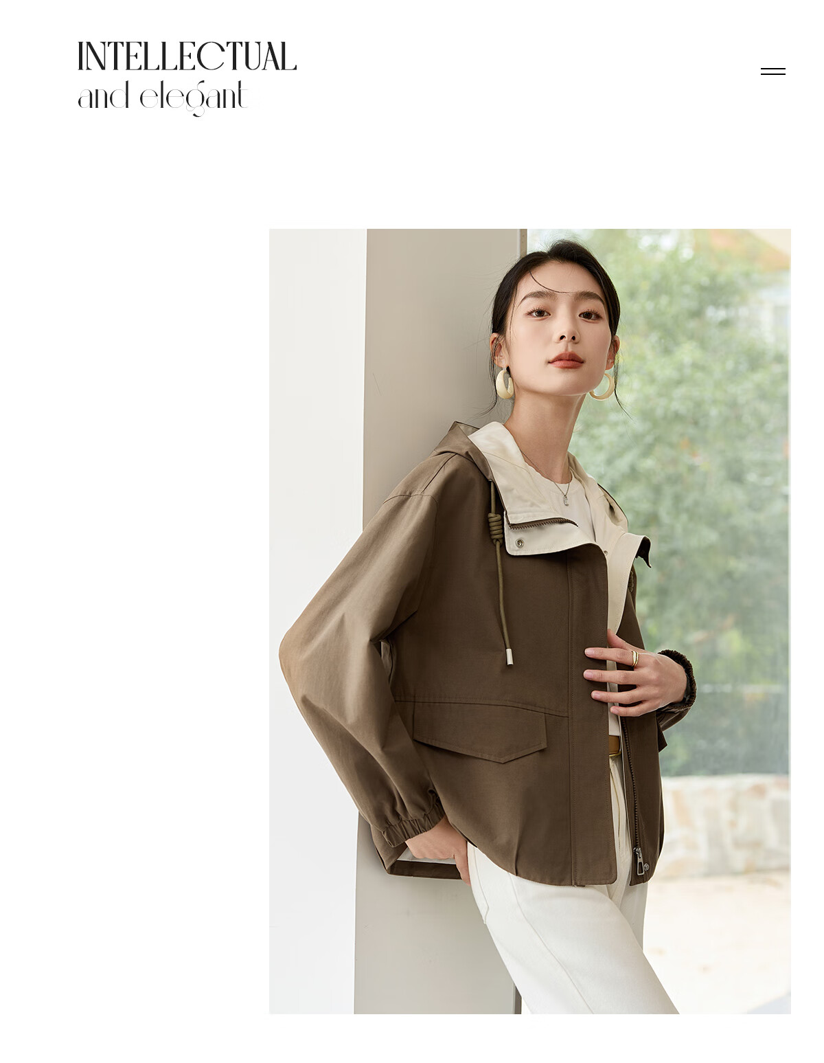 Chushen Spring and Autumn Casual Women's Jacket Fashion Hooded Color-Block Loose Versatile Mountain Style Coat S53D046 5