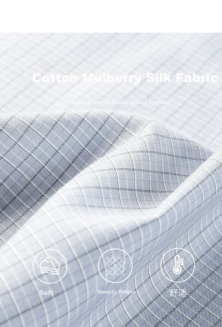 YOUNGOR Summer Youth Business Casual High-End Plaid Short-Sleeve Shirt, Gray Plaid, Size 38 4