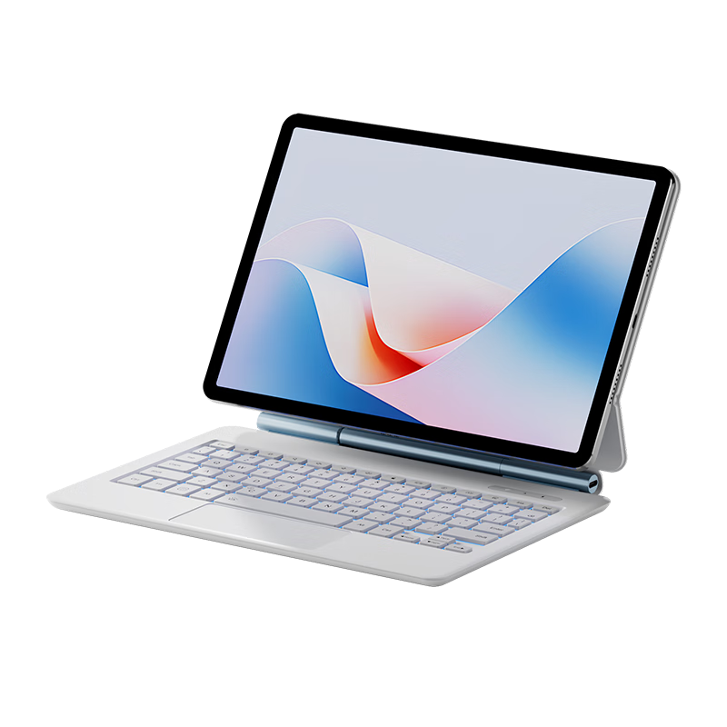 COOLSTART Keyboard Case for Huawei MatePad 11.5S, Integrated Smart Magnetic Floating Bluetooth Control, Compatible with 2025/24 Models, 11.5-Inch Universal Soft Light Version, White