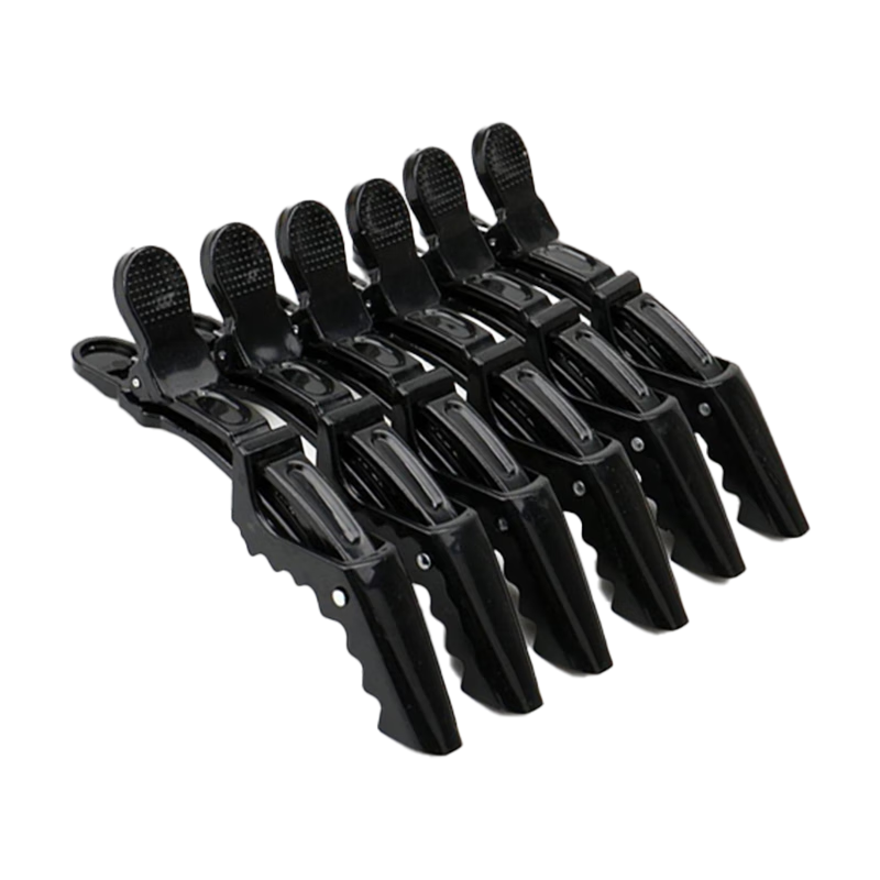 Meifuyu Invisible Hair Clips, Alligator Clips, Black *6, Bangs Duck-Bill Clips, Bun Maker, Face Washing And Hair Styling Clips, Sectioning Clips MF8796