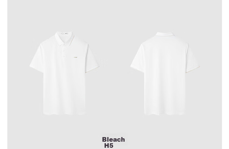 HLA Short-Sleeve Polo Shirt for Men, Light Business Fashion Cool-Feeling Printed Short-Sleeve for Summer 9