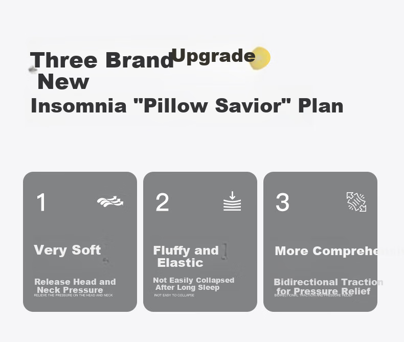 CROWN Pillow, Cervical Spine Protection, Deep Sleep Pillowcase, Adult Men's Sleeping Pillow, Specialized for Sleeping, Non-Sagging, Hotel Use, One Pair for Two 3