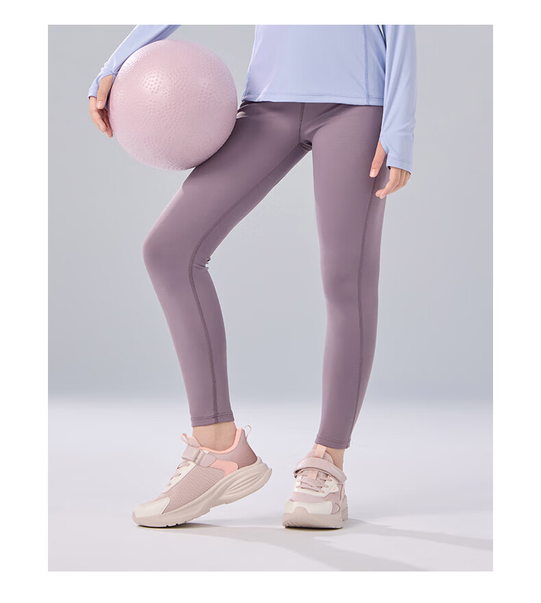 ERKE Girls' Leggings for Older Children, Kids' Yoga Slim-Fit Sports Pants, Black, Size 160 9