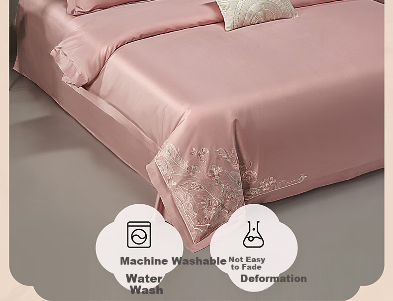 Bailisi Home Textile Four-Piece Set, 100-Count Long-Staple Cotton High-Count Sateen Bedding Set Including Bedsheet, Duvet Cover, And Quilt 18