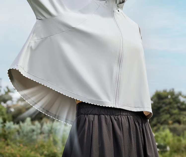 Langsha Women's Ice Silk Cooling UV Protection Sun Jacket Lightweight Breathable Comfortable Outdoor Shawl Skin Jacket 10