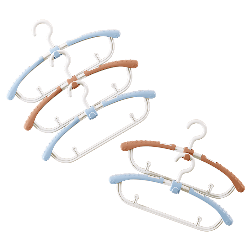 Baicaoyuan Kids Adjustable Clothes Hangers Baby Underwear Socks Storage Infant Drying Rack Wardrobe Clothes Hangers 10-Pack