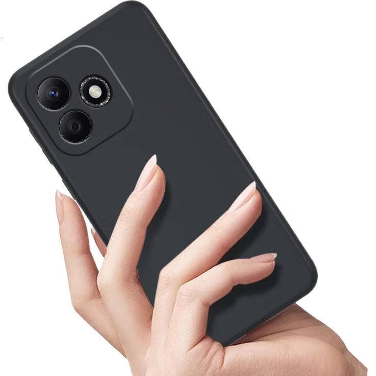Чехол KMaxAI для Honor Play9T Pro/X60i, противоударный, ультратонкий, с полной защитой линз, матовый TPU, черный