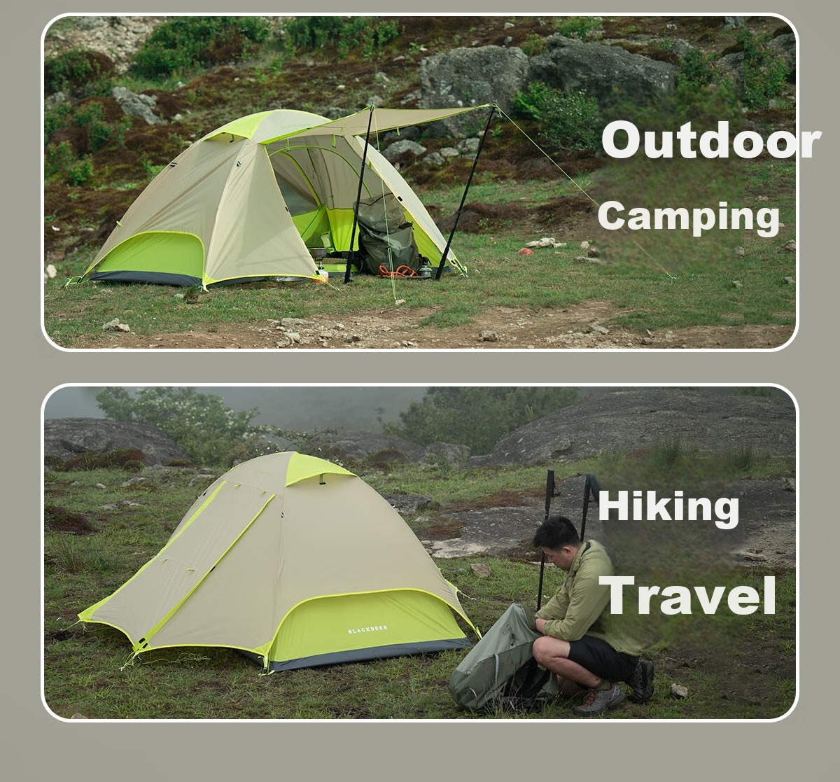 BLACKDEER Outdoor Picnic Mat, Park Barbecue Ground Mat, Camping Ultrasonic Moisture-Proof Mat, Grass Crawling Mat, 200 9
