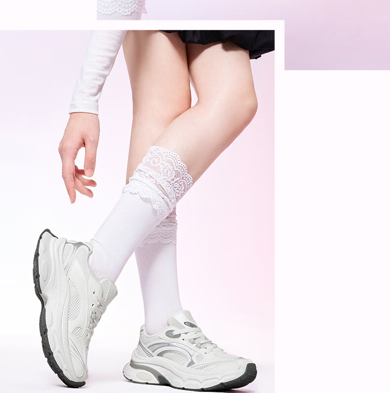 361° Women's Athletic Shoes Heart Design Autumn Mesh Thick Sole Retro Casual Platform Dad Sneakers 682536760-1 9