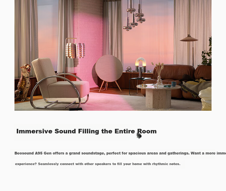 B&O Beosound A9 5th Generation Bluetooth Speaker, All-In Home Floor-Standing Sound System, Artistic Home Audio, Natural Color, Holiday Gift [Gong Jun's Choice] 5