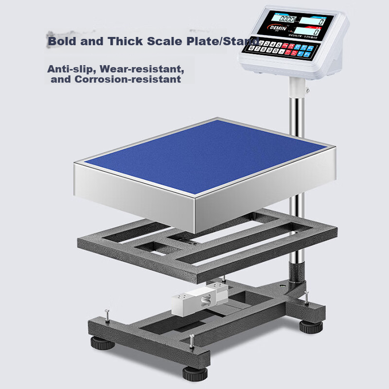 Demin High-Precision Electronic Scale, Gram Scale for Industrial Counting, Commercial Pricing Scale, Express Delivery Floor Scale, 300kg/1g Capacity