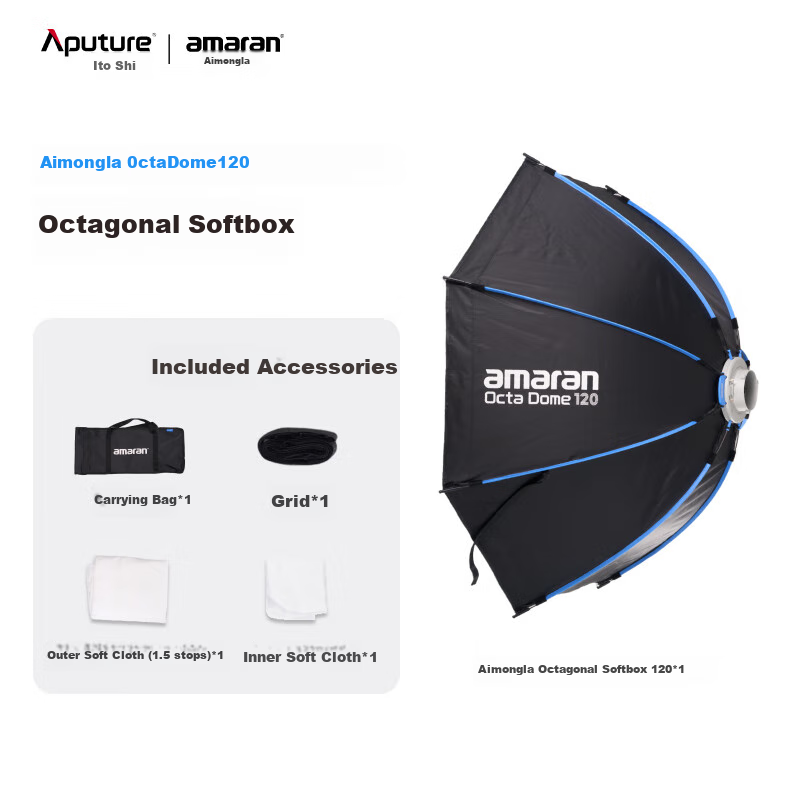 Aputure Octa Dome 120 Portable Quick-Set Octagonal Softbox