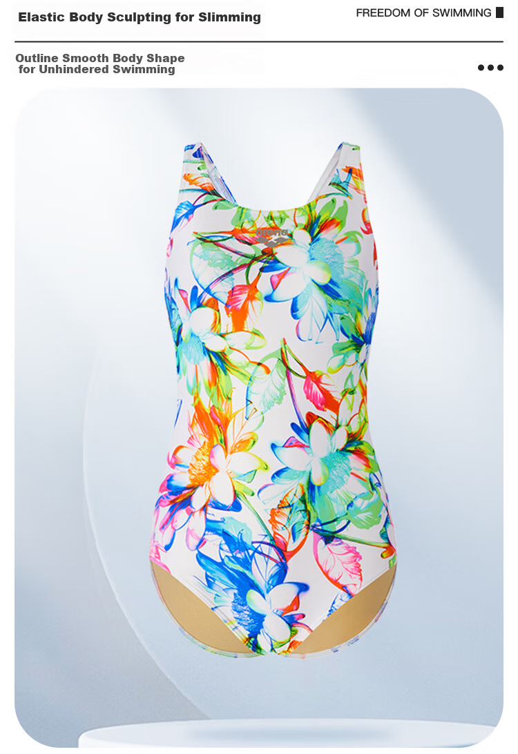 Arena Women's Sleeveless One-Piece Triangle Swimsuit, Backless, Slimming, Comfortable, Form-Fitting, Suitable for Hot Springs, Swimming Training, Professional Chlorine-Resistant 5