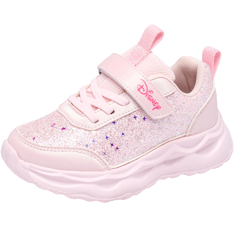 Disney Girls' Sports Shoes Children's Outdoor Comfortable Running Shoes Trendy Casual Sneakers Light Pink Size 27