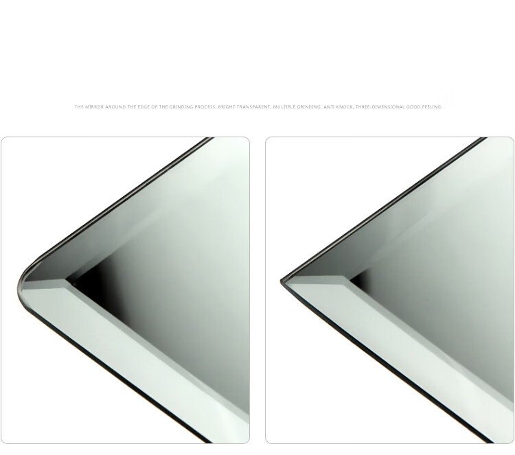 Huakai Star Bathroom Mirror Frameless Wall-Mounted Dressing Mirror with Rounded Beveled Edges 60x80cm 4