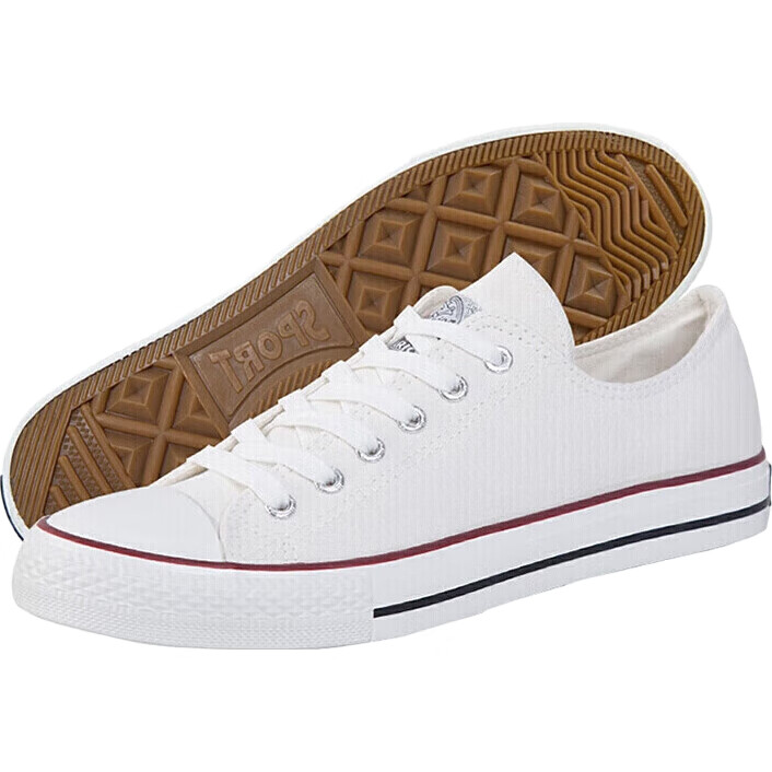 Warrior Classic Low-Top Canvas Shoes for Men And Women, Spring And Autumn Sneakers, Casual Shoes, Running Shoes for Couples, Sports Shoes, 391 White, Size 39