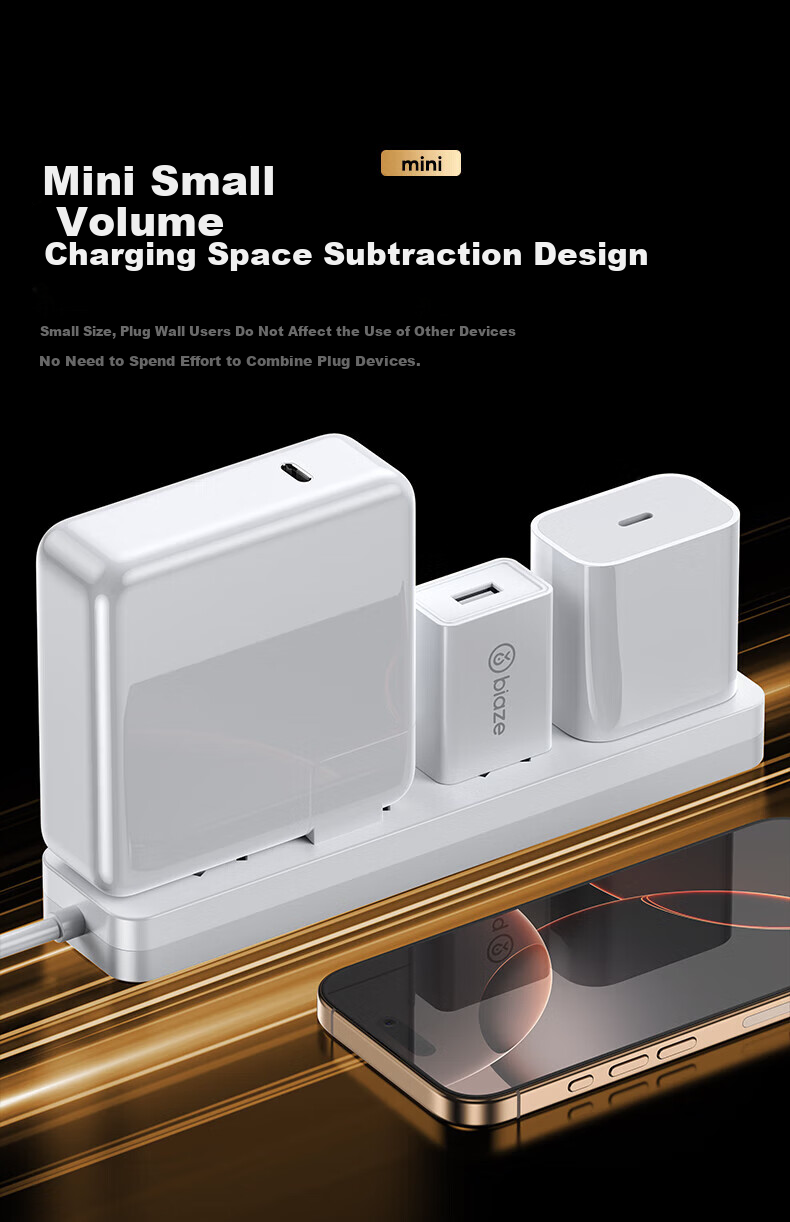 BIAZE 5V 2A/1A Charger USB Socket Head Compatible with Apple Huawei Honor Vivo Xiaomi OPPO Redmi Samsung Phones, Smartwatches, Bracelets, Bluetooth Headphones Power Adapter 2