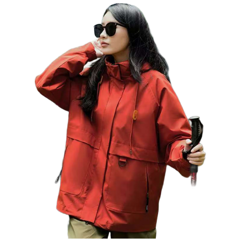 JEEP SPIRIT Unisex Rose Story Liu Yifei Edition 3-in-1 Jacket Suzaku Red M