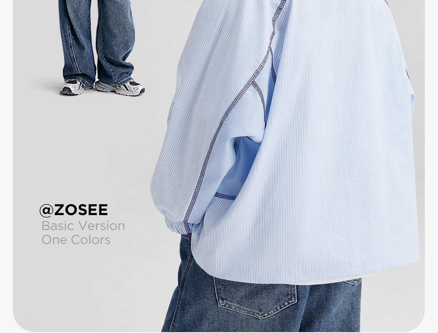 Zuoxi Boys' Shirt, 2026 New Style Children's Jacket, Thin Boys' Zipper Shirt, Long-Sleeve Spring Wear, Blue, Size 110 3