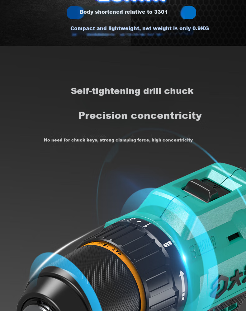 Dayi Electric Drill, Lithium Battery Rechargeable Electric Screwdriver, 3305 SEA Household Power Drill, 16V Dual Power Tool Set 11