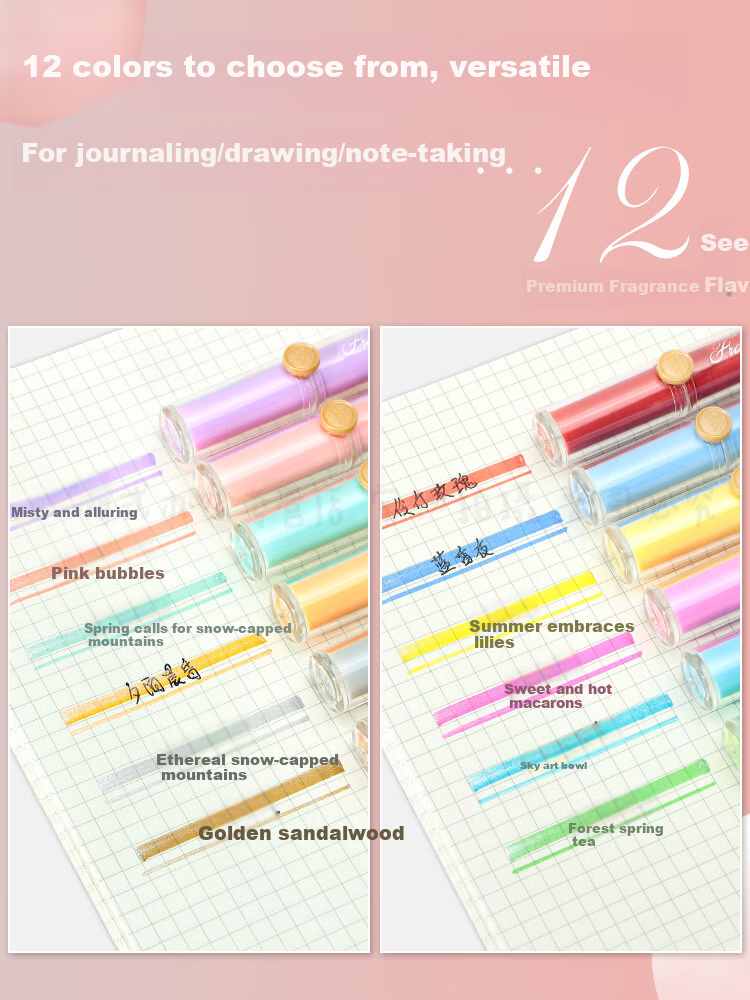M&G Stationery Highlighters, Markers with Soft Tips, 9-Pack Fluorescent Pens for Students, Note-Taking, Highlighting, Drawing, Coloring, Journaling, Birthday Gift 2