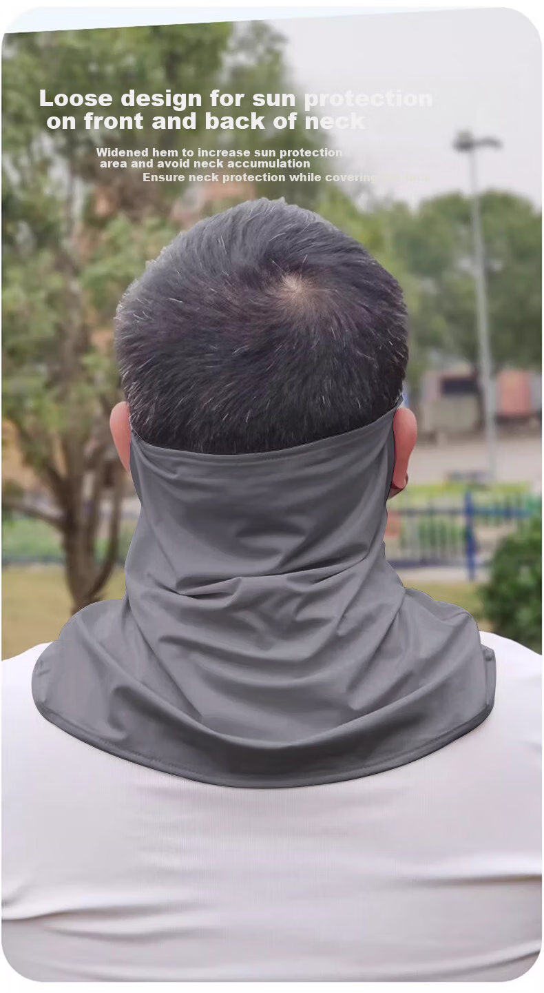 Ousen Large Size Sun Protection Face Mask for Big Faces, Loose-Fitting Full Face UV Protection Cycling Face Cover with Neck Guard for Summer 7