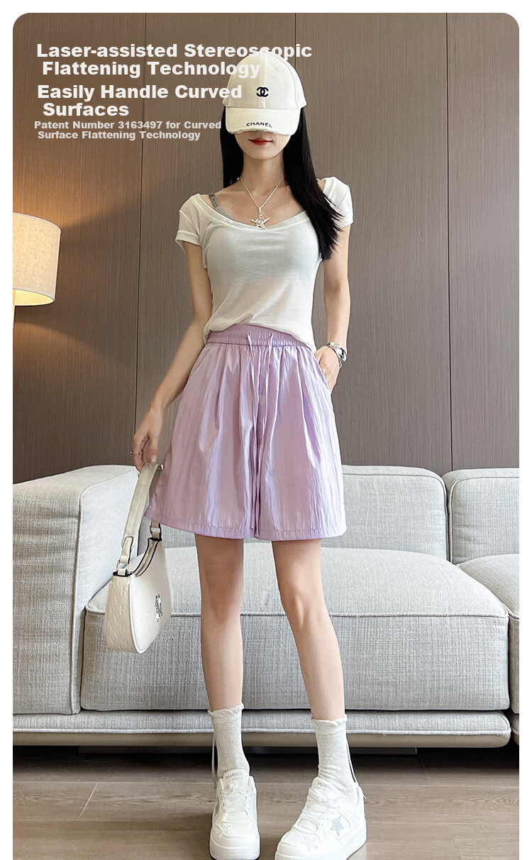 XUEXIMAN Ice Silk Quick-Dry Yamamoto Shorts for Women, Summer 2025 New Style, Loose-Fitting, Knee-Length, High-Waisted, Slimming Wide-Leg Sports Pants 1