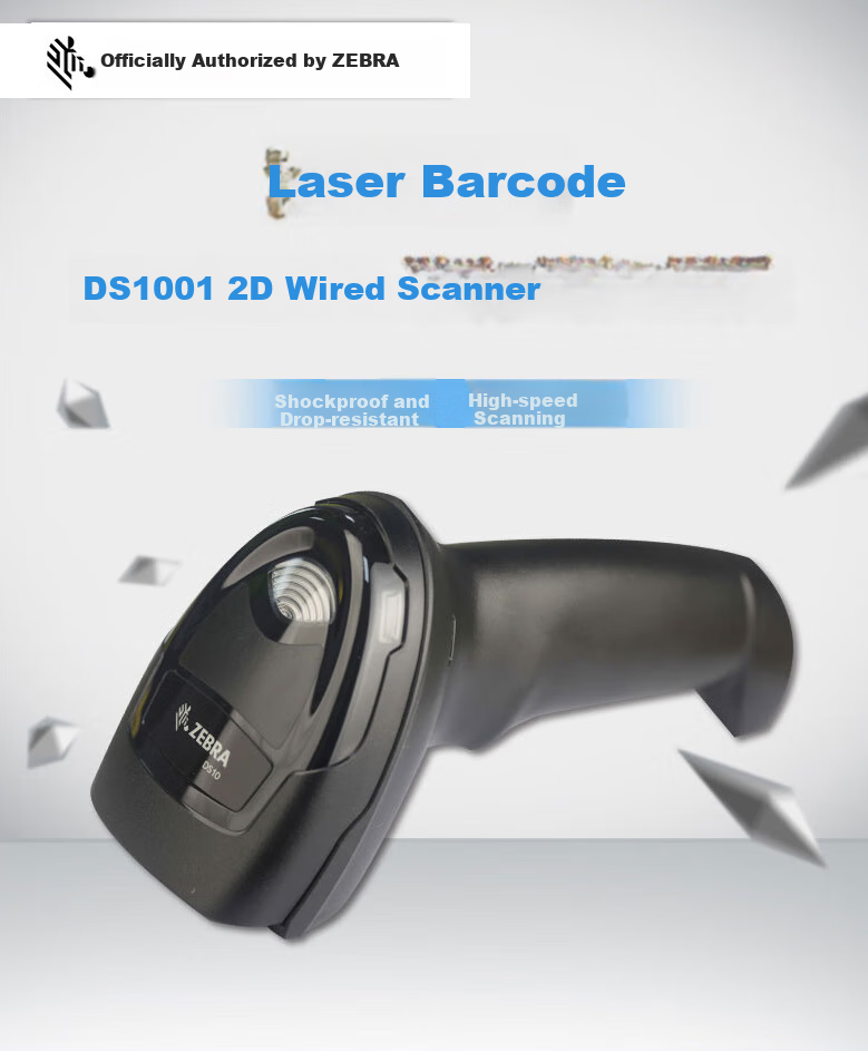 ZEBRA DS1001 Barcode Scanner Wired Scanner Data Collection Barcode QR Code Cashier Medical Insurance Payment Pharmaceutical Traceability Logistics Express Delivery Query Spare Parts Inventory 1