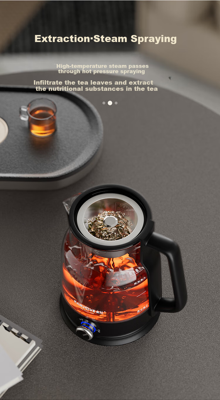 KAMJOVE Tea Kettle, Tea Infuser, Spray-Type Tea Maker, White Tea And Black Tea Steamer, All-In Tea Brewing Kettle, Tea Set 4