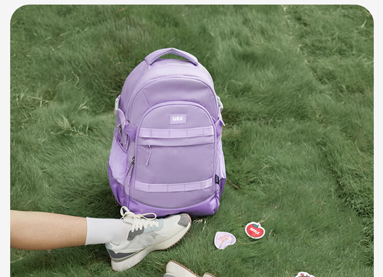 UEK Kids Backpack Girls Schoolbag Primary Secondary Spine Protection Lightweight Boys Meteor Purple Junior High 32
