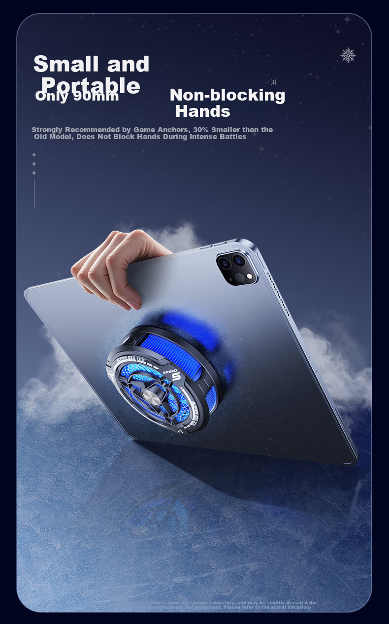 Shuotu [45W High Power | Specially Designed for Tablets], Tablet Cooling Pad, Magnetic Back Clip for IPad, Semiconductor Cooling, Live Streaming, E-Sports Gaming Cooling Device, Temperature Reduction Tool for PUBG And Honor of Kings 12