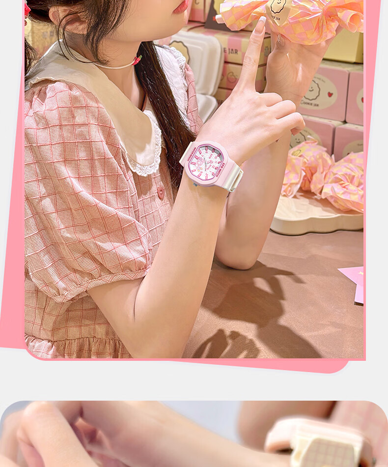 Hello Kitty Girls' Luminous Waterproof Sports Watch for Students, High-Value Junior High School Children's Watch, Birthday Gift for Girls 356 20