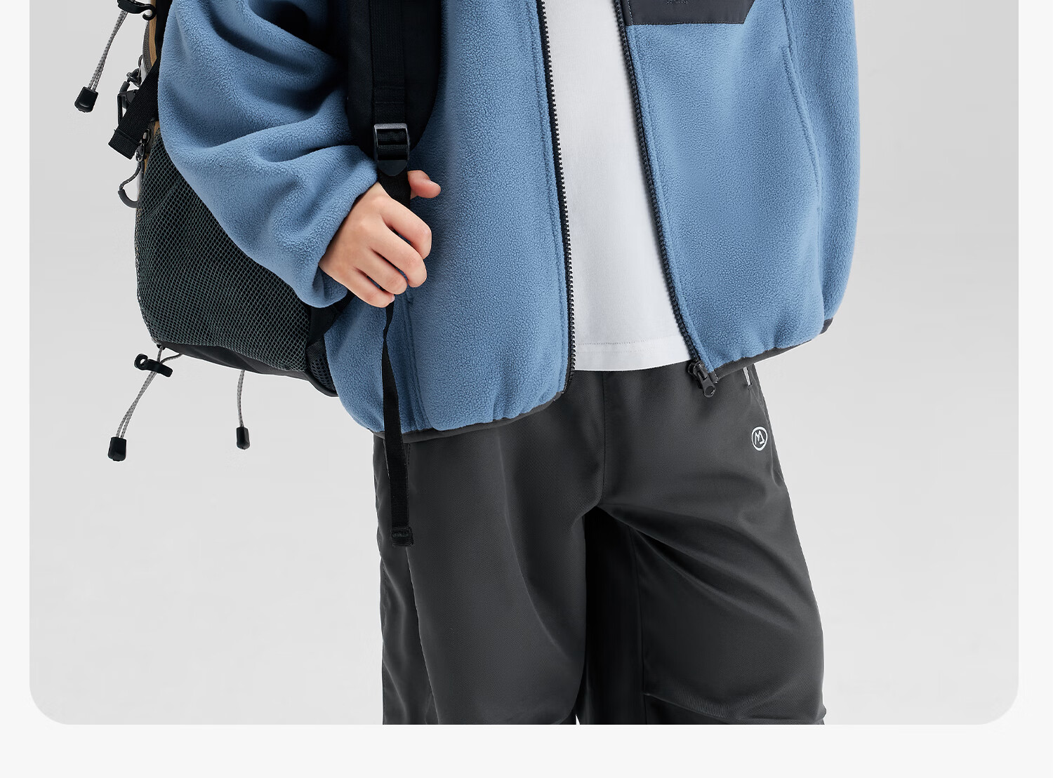 Zuoxi Boys' Fleece Jacket, 2026 New Spring Outerwear, Children's Heat-Resistant Anti-Static Fleece Coat, Blue, Size 150 26
