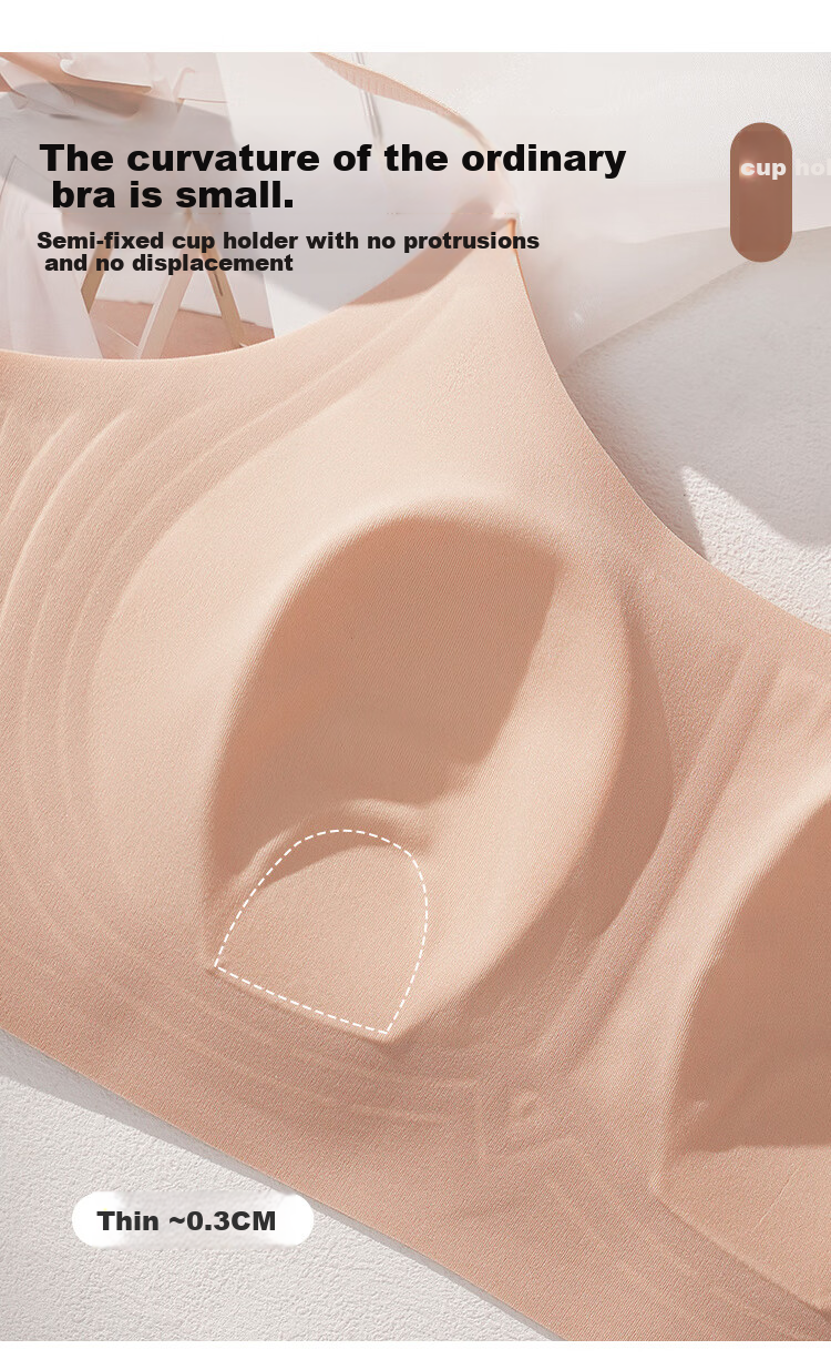 GRACEWELL Spring And Summer Large Bust Minimizer Rabbit Ear Cup Thin Bra for Women, High Side Support, Side Boob Control, Anti-Sagging, Wireless Brassiere 10