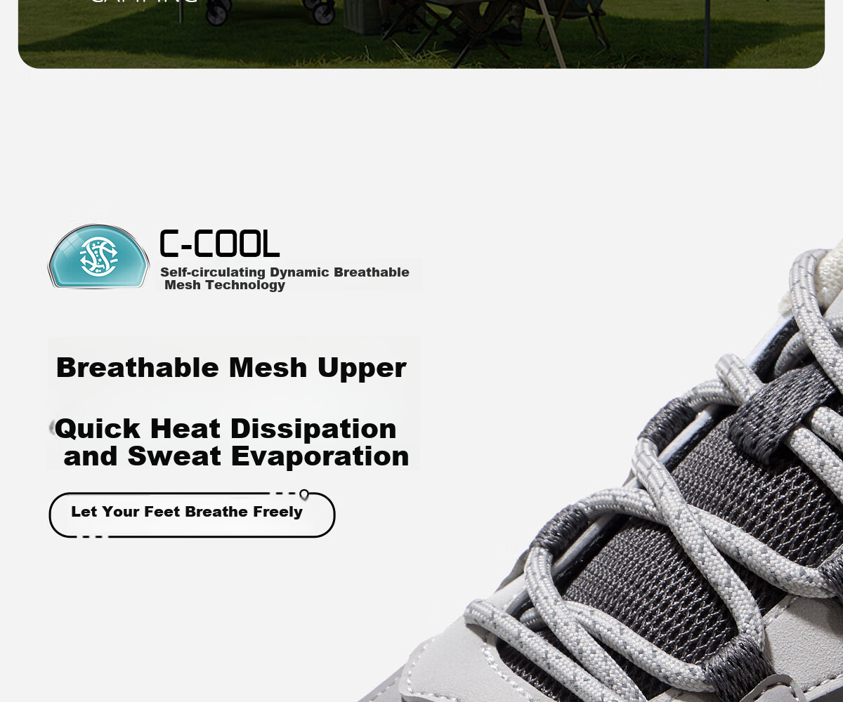 CAMEL Outdoor Casual Shoes Spring Women's Retro Dad Shoes Breathable Comfortable Thick-soled Sports Shoes Men 3032 Light Gray 37 13