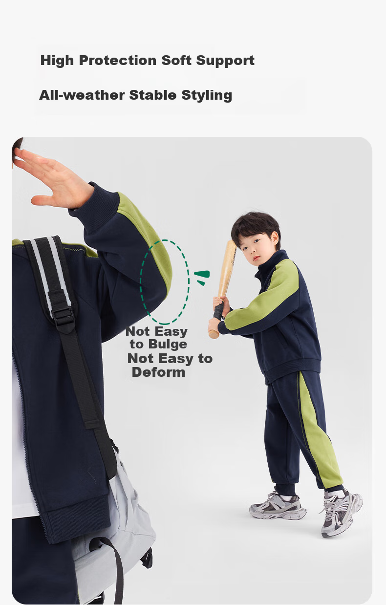 Zuoxi Boys' Spring Sportswear Set, Children's Outerwear for Spring And Autumn, 2026 New Style Cool Clothes for Boys, Navy Blue, Size 130 4