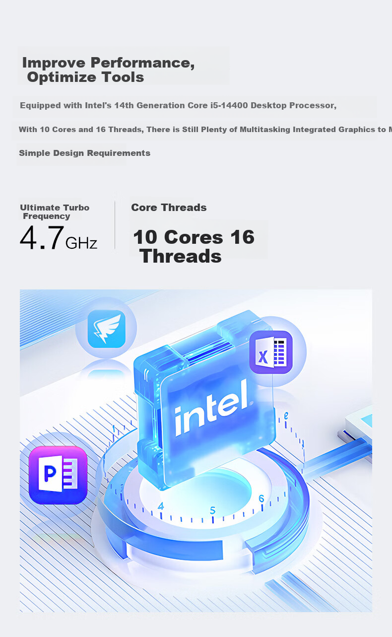 NINGMEI Zuo I5 14th Gen Core Solid State Home Office Assembly Computer Tower/UPCdeepseek 2