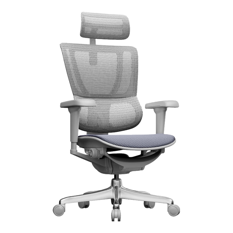 Ergonor Baoying Ergonomic Chair, Computer Chair, Comfortable Office Chair, Gaming Chair, Silver White (Cloud Cushion)