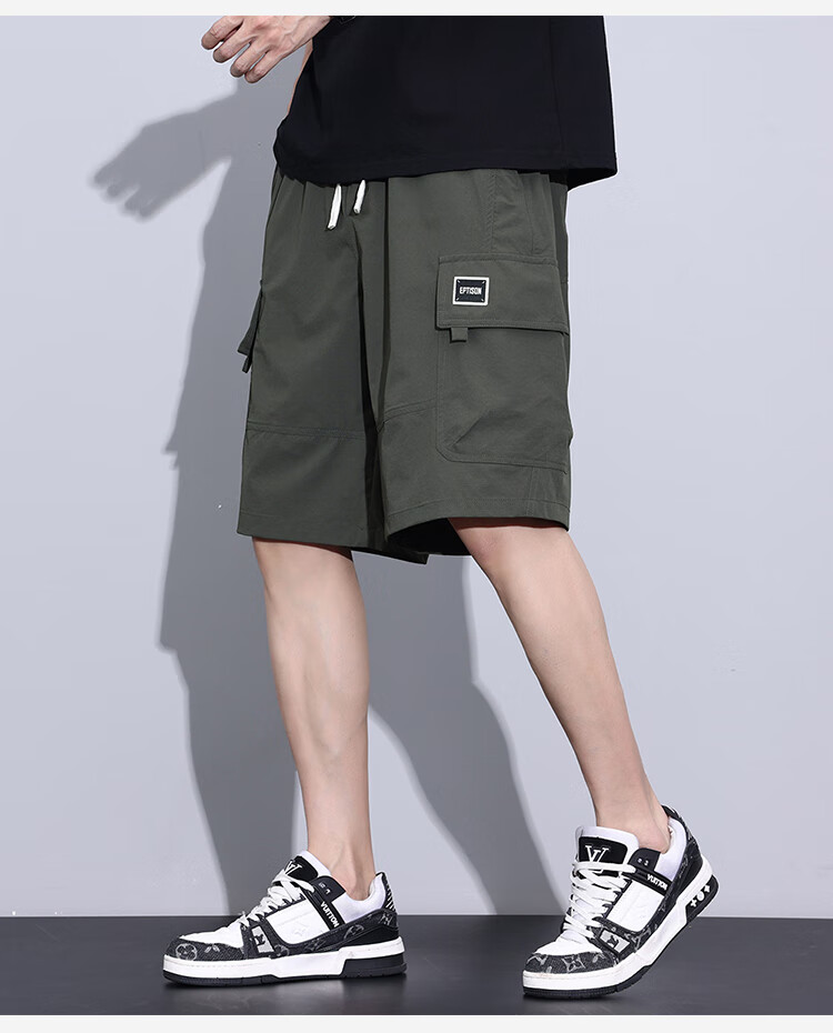 Yipintiancheng [Workwear Shorts] 2025 Summer Men's Five-Point Pants, Fashionable Workwear Multi-Pocket Trendy Outdoor Sports Shorts 11