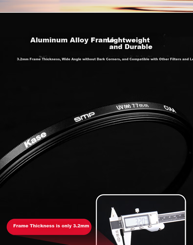 Kase UV Filter, Second Generation, 49mm UV Filter, Protective Lens Filter, Multi-Layer Coated High Transparency Thin Frame UV Filter, 49mm 6