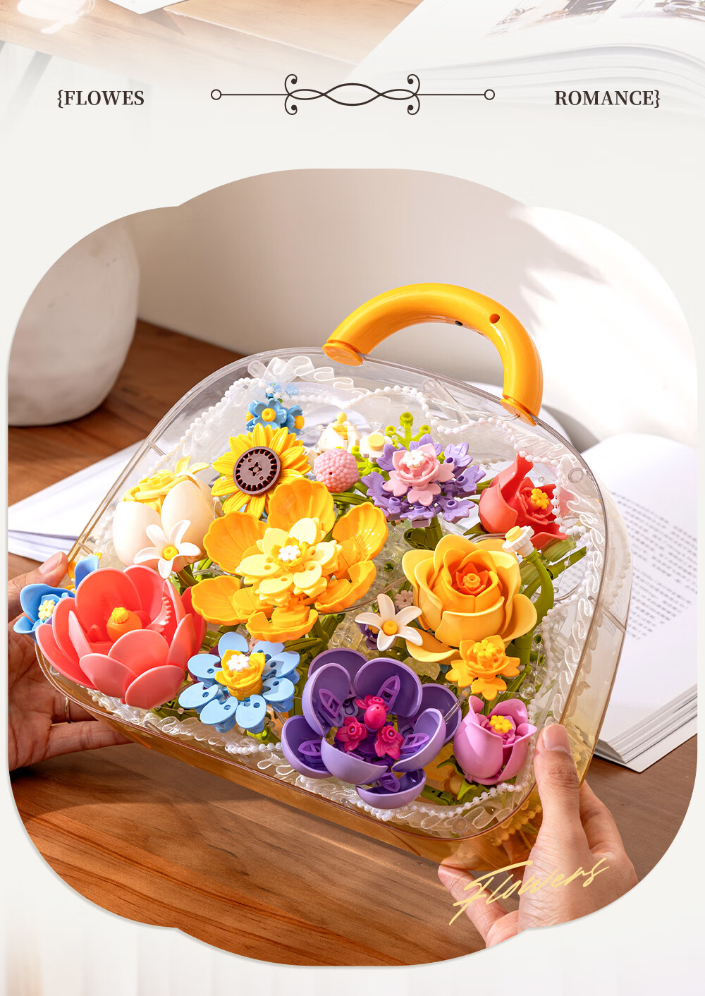 Femibox Compatible LEGO Children's Building Blocks Toy Birthday Gift Floral First Encounter Handheld Flower Gift S43007 11