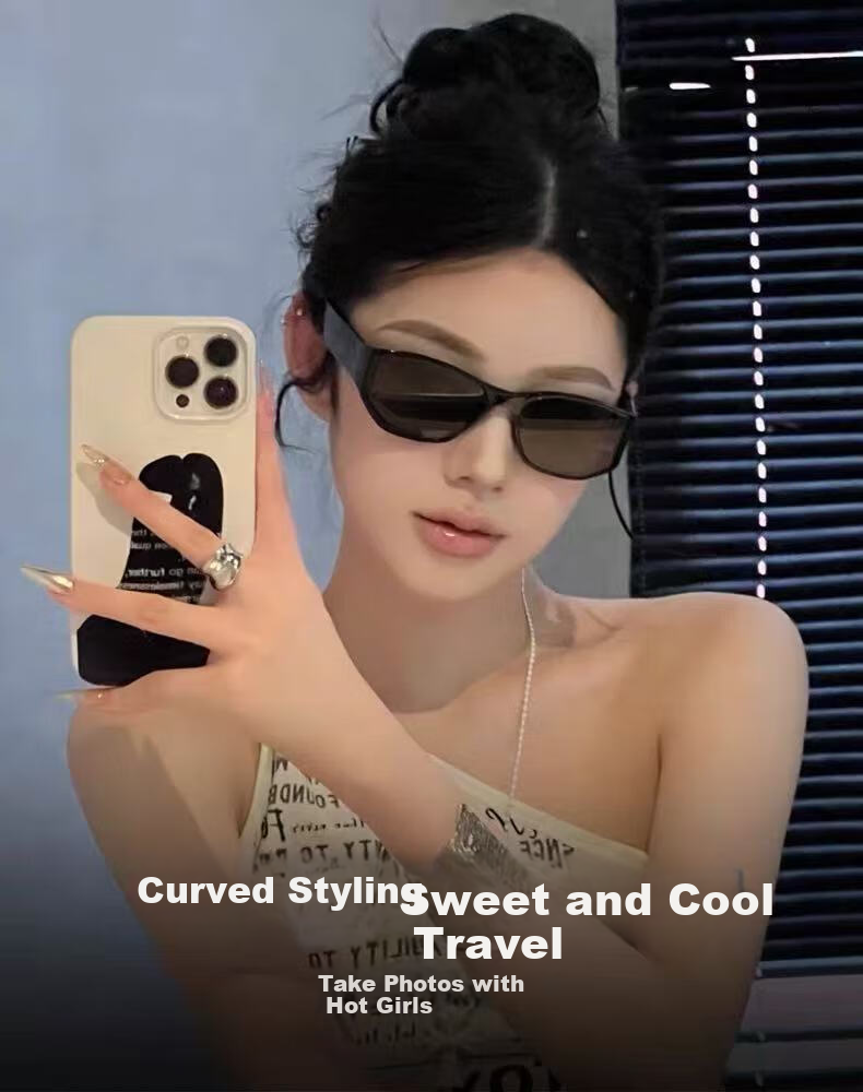 AMORAYS Retro Cat Eye Sunglasses for Women, New High-End Style, Sun Protection, Face-Slimming, Face-Shaping, Black Sunglasses for Wome 1